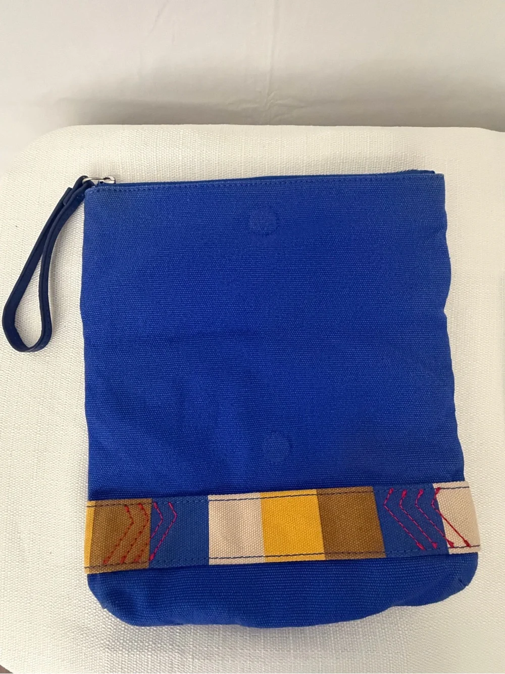 Nixon Tribu Clutch Blue Canvas Leather Wristlet Bag (F272)